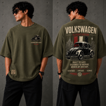 Premium Oversized T-Shirt | Vintage Volkswagen Graphic Print | Streetwear Tee
