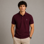Premium Maroon Polo T-Shirt | Regular Fit | Classic Collar & Stylish Logo