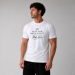 Premium Men’s White Graphic Printed T-Shirt