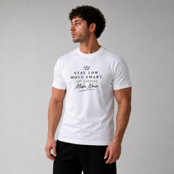 Premium Men’s White Graphic Printed T-Shirt