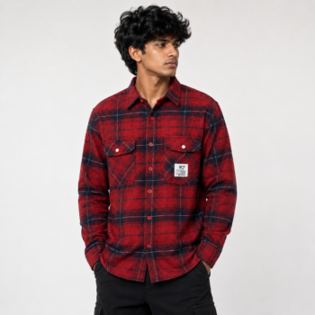 Premium Heavyweight Checked Oversized Overshirt Full Sleeve Streetwear Shirt