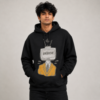 Premium Black Oversized Hoodie for Men Soft Cotton Blend