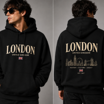 Premium Oversized Black Hoodie for Men & Women